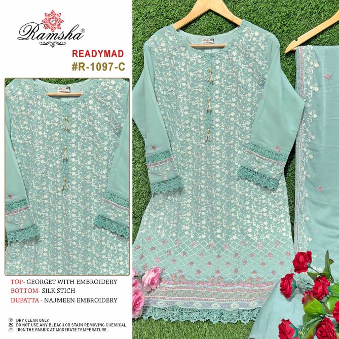 R 1097 By Ramsha Pakistani Readymade Suits Catalog
